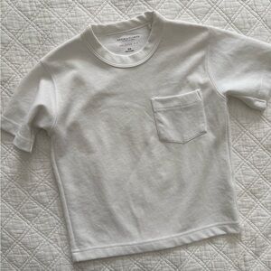 Crisp White Kids' Tee with Pocket